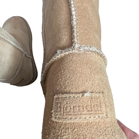 Bjorndal Zoe Suede Tan fur lined boot size 7 EUC - Picture 4 of 8